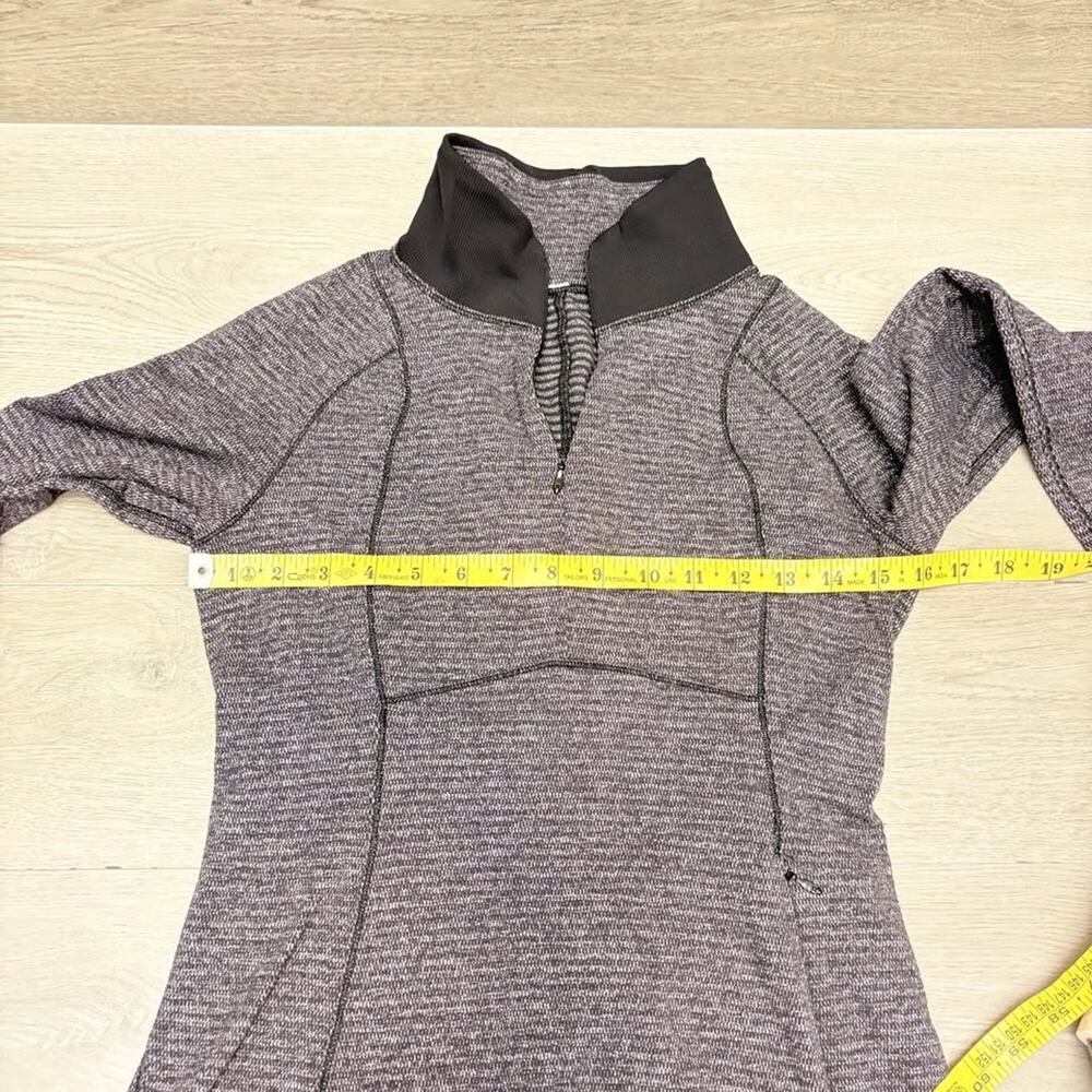 Lululemon Runderful 1/2 Zip Pullover Jacket Top Black Size 6 - Picture 5 of 7
